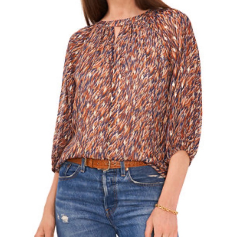 Vince Camuto Multicolor Patterned Blouse